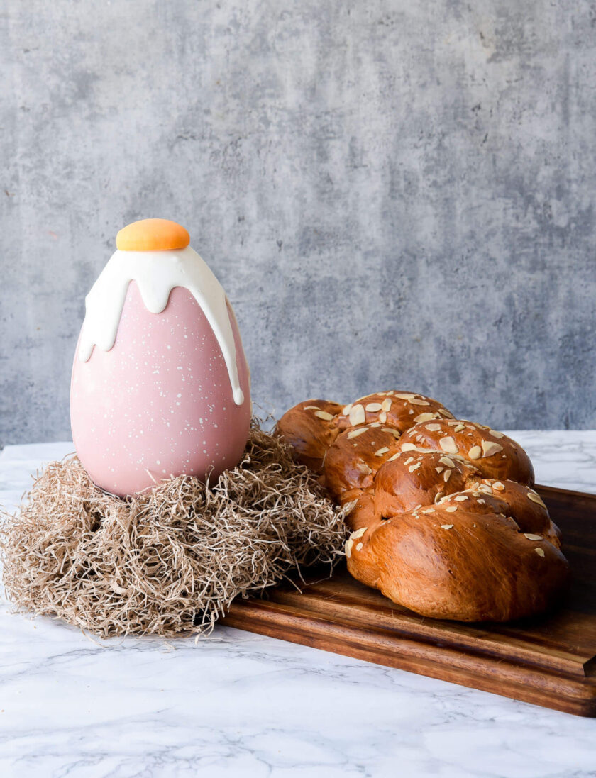 Pink Fried Egg + tsoureki