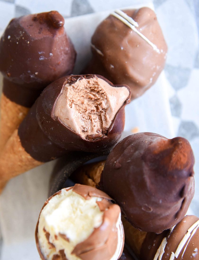 Sugar-free Ice Cream Cones: Μεγάλα χωνάκια κρέμα & σοκολάτα - 0% sugar