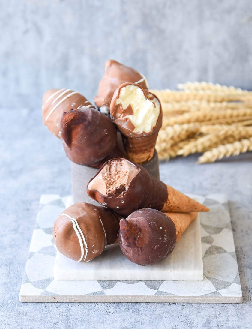 Sugar-free Ice Cream Cones: Μεγάλα χωνάκια κρέμα & σοκολάτα - 0% sugar