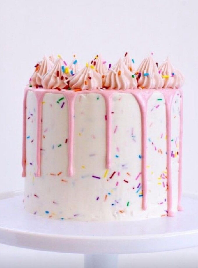 Sprinkles and Drip Cake