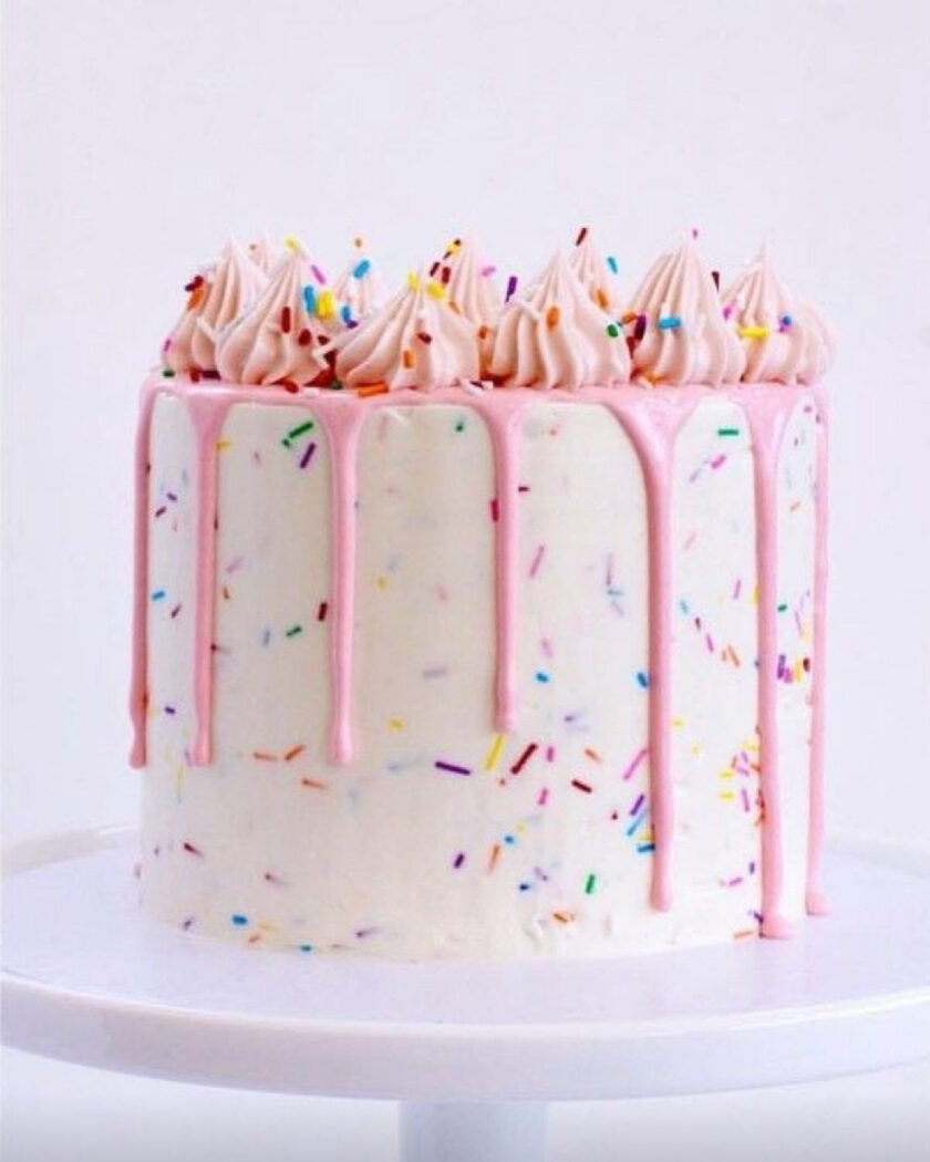 Sprinkles and Drip Cake