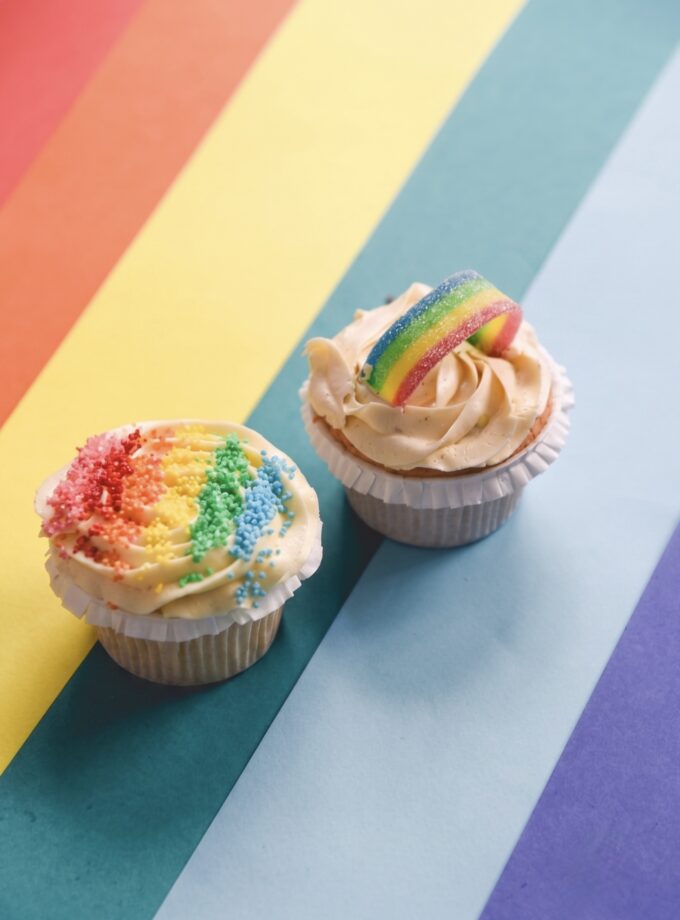 4 Pride cupcakes